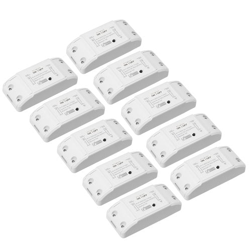 10A tuya Wifi Smart Switch Compatible with Amazon Alexa & for Google Home Timer Smart Switch Module 10-Pack