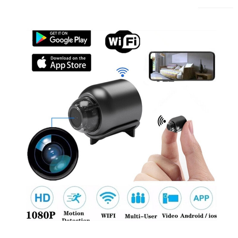Mini Wifi Camera Wireless 1080P Surveillance Security Night Vision Motion Detect 160 Degree Audio Reording Google Play Camcorder Baby Monitor IP Cam