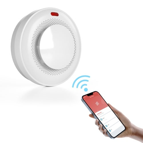 WiFi Smart Smoke Detector Fire Smoke Alarm 360 Degree Detection Remoting Control Auto Check